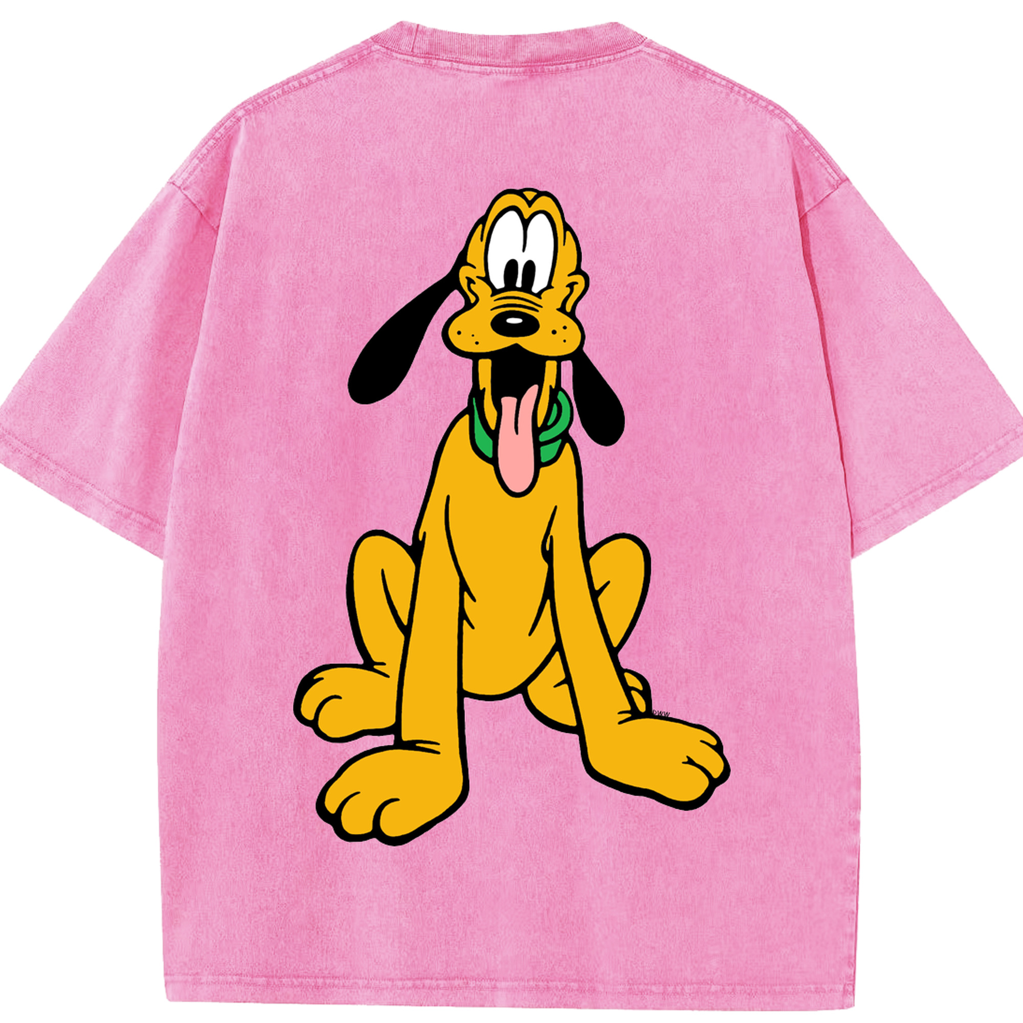 （画像用） ミッキーマウス Mickey Mouse 綿100% ヴィンテージ風 半袖Tシャツ（背面プリント）